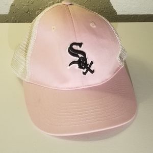 CHICAGO WHITE SOX Pink White Adjustable Baseball Cap